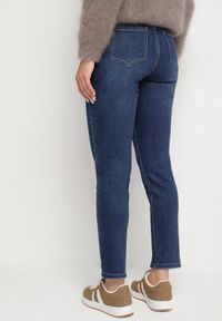 Born2be - Niebieskie Jeansy z Domieszką Wiskozy o Kroju Skinny z Regularnym Stanem Zenisa. Okazja: na co dzień. Kolor: niebieski. Styl: casual #5