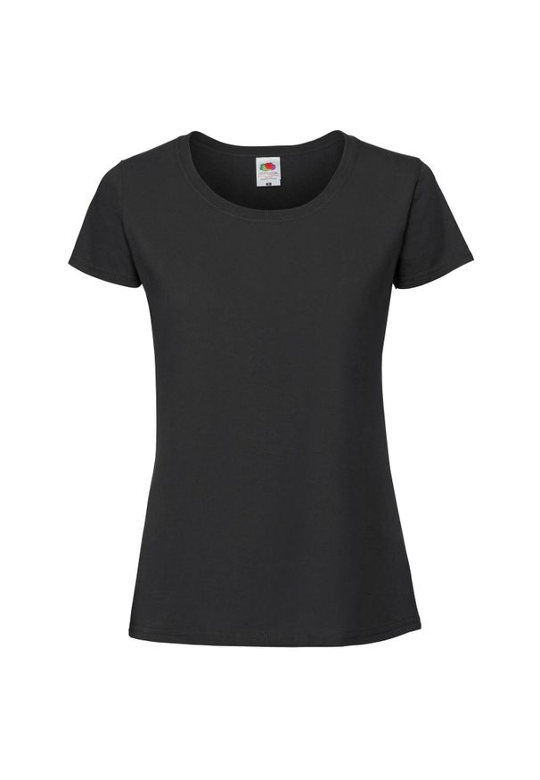 FRUIT OF THE LOOM - Koszulka Damska Iconic 190. Kolor: czarny. Sport: turystyka piesza