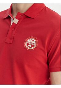 Napapijri Polo E-Clanis NP0A4ID3 Czerwony Regular Fit. Typ kołnierza: polo. Kolor: czerwony. Materiał: bawełna #5
