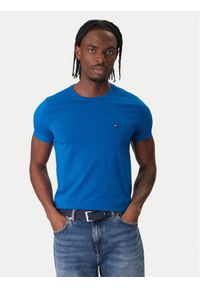 TOMMY HILFIGER - Tommy Hilfiger T-Shirt MW0MW10800 Niebieski Slim Fit. Kolor: niebieski. Materiał: bawełna #1