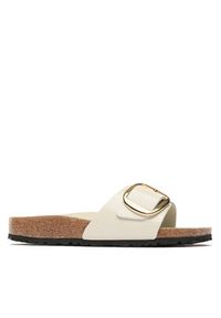 Birkenstock Klapki Madrid 1025298 Beżowy. Kolor: beżowy. Materiał: skóra, lakier #4