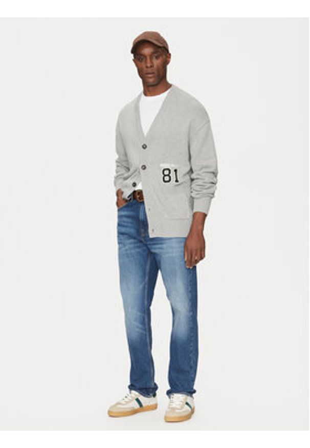 Guess Jeans Kardigan M5RR31 Z3HM1 Szary Regular Fit. Kolor: szary. Materiał: bawełna