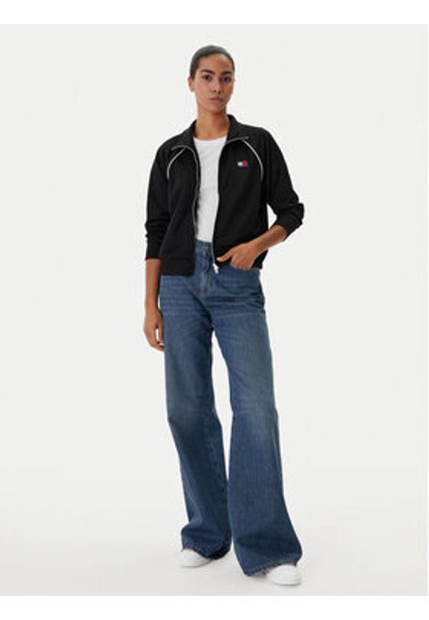 Tommy Jeans Bluza Badge DW0DW21930 Czarny Regular Fit. Kolor: czarny. Materiał: syntetyk