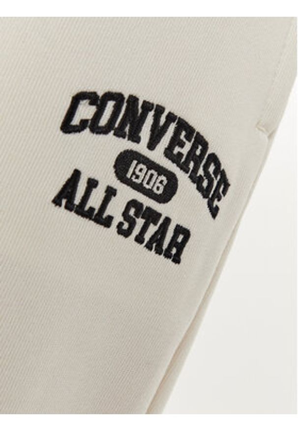Converse Spodnie dresowe Heritage 10026779-A03 Écru Standard Fit. Materiał: syntetyk