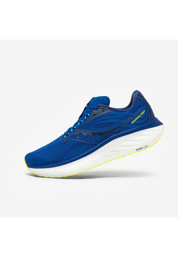 Buty do biegania męskie Saucony Ride 18. Kolor: niebieski, wielokolorowy, żółty. Sport: bieganie