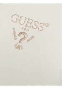 Guess T-Shirt V4YI21 KCDH1 Écru Slim Fit. Materiał: bawełna