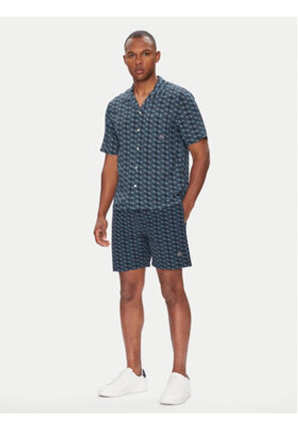 Moose Knuckles Szorty kąpielowe Hide And Swim M15MR756H Granatowy Regular Fit. Kolor: niebieski. Materiał: syntetyk