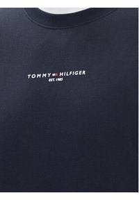 TOMMY HILFIGER - Tommy Hilfiger Bluza Small Logo MW0MW37471 Granatowy Regular Fit. Kolor: niebieski. Materiał: bawełna