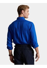 Polo Ralph Lauren Koszula 710829443025 Niebieski Slim Fit. Typ kołnierza: polo. Kolor: niebieski. Materiał: len #2
