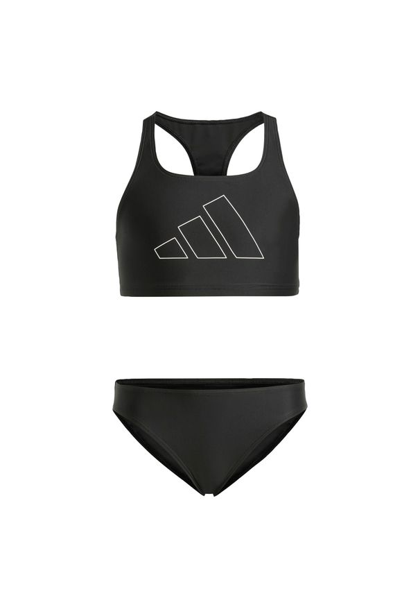 Adidas - Bikini Performance Big Bars Kids. Kolor: biały, wielokolorowy, czarny. Materiał: materiał
