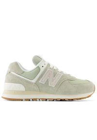 Buty New Balance WL574QD2 - zielone. Kolor: zielony. Materiał: guma, skóra, zamsz, materiał, syntetyk. Szerokość cholewki: normalna. Model: New Balance 574 #1