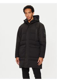 BOSS Płaszcz zimowy 50515113 Czarny Regular Fit. Kolor: czarny. Materiał: syntetyk. Sezon: zima