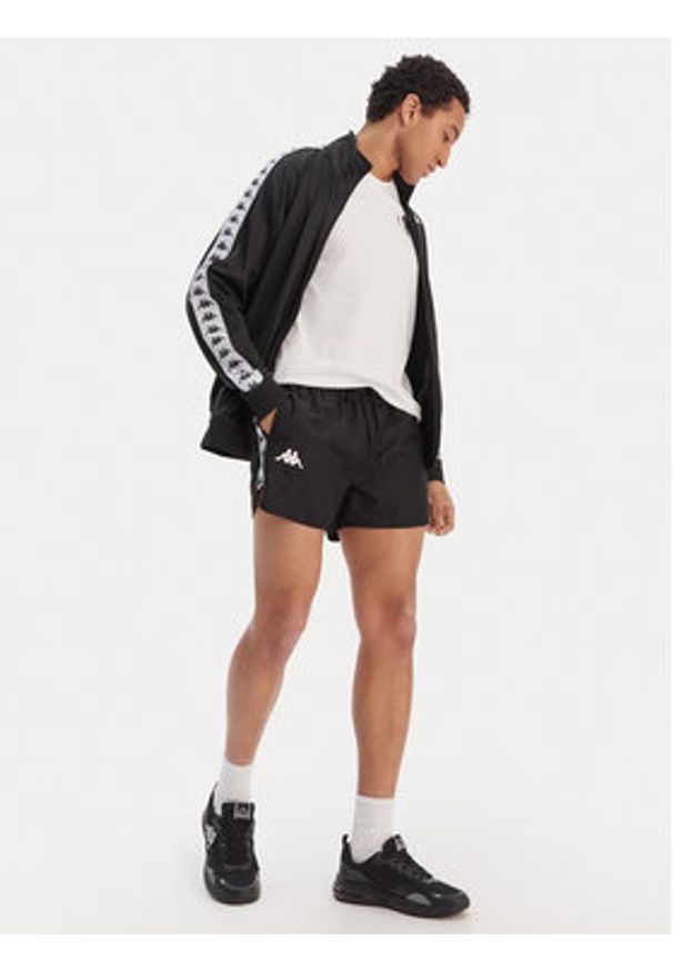 Kappa Szorty kąpielowe Banda Cali 304S6G0 Czarny Regular Fit. Kolor: czarny. Materiał: syntetyk