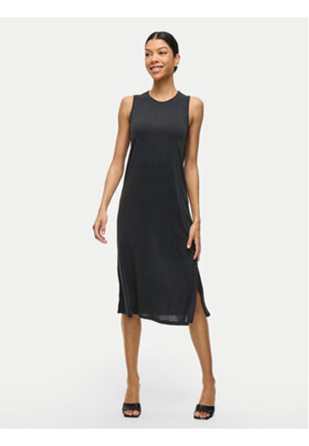 Vila Sukienka letnia Modala 14101675 Czarny Regular Fit. Kolor: czarny. Materiał: syntetyk. Sezon: lato