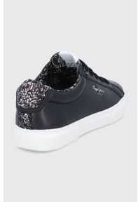 Pepe Jeans Tenisówki Kenton Plain damskie kolor czarny. Nosek buta: okrągły. Zapięcie: sznurówki. Kolor: czarny. Materiał: guma #5