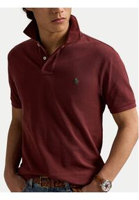Polo Ralph Lauren Polo 710536856457 Bordowy Slim Fit. Typ kołnierza: polo. Kolor: czerwony. Materiał: bawełna #5