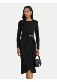 Lauren Ralph Lauren - LAUREN RALPH LAUREN Sukienka codzienna 200980222001 Czarny Slim Fit. Okazja: na co dzień. Kolor: czarny. Materiał: syntetyk. Typ sukienki: proste. Styl: casual