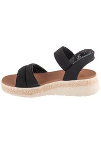 skechers - Skechers Sandały BOBS Sun Ray 114413/BLK Czarny. Kolor: czarny. Materiał: materiał #2