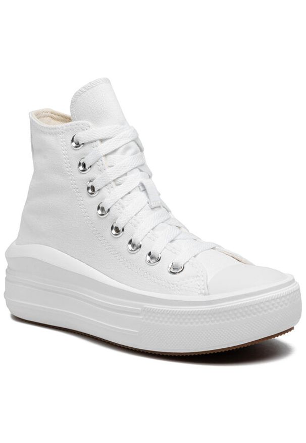 Converse Trampki Chuck Taylor All Star Move Platform 568498C Biały. Kolor: biały. Materiał: materiał. Obcas: na platformie