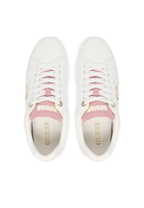 Guess Sneakersy FLFWLL ELE12 Biały. Kolor: biały. Materiał: skóra