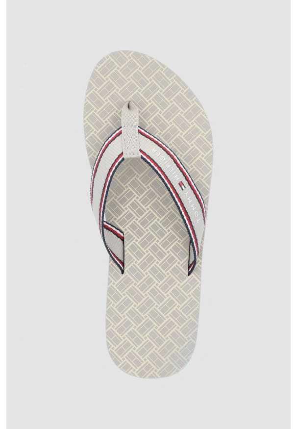 TOMMY HILFIGER - Tommy Hilfiger - Japonki. Kolor: beżowy. Materiał: materiał, guma. Obcas: na obcasie. Wysokość obcasa: niski
