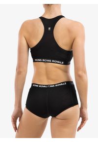MONS ROYALE - Biustonosz sportowy Mons Royale Sierra Sports Bra. Kolor: czarny. Sport: fitness