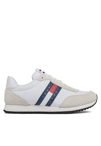Tommy Jeans Sneakersy Tjm Runner Casual Ess EM0EM01351 Biały. Okazja: na co dzień. Kolor: biały. Materiał: materiał #1