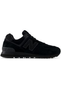 Buty unisex New Balance U574LEA – czarne. Kolor: czarny. Materiał: guma, materiał, skóra, syntetyk. Szerokość cholewki: normalna. Model: New Balance 574
