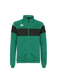 Kurtka z dresu Kappa Dacone. Kolor: czarny, zielony, wielokolorowy. Materiał: dresówka. Sport: piłka nożna, fitness #1