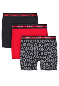 Hugo - HUGO Komplet 3 par bokserek 50545674 Kolorowy. Materiał: bawełna. Wzór: kolorowy