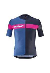 MAVIC - Dżersej z krótkim rękawem Mavic Ksyrium Pro. Kolor: niebieski, fioletowy, wielokolorowy. Materiał: jersey. Długość rękawa: krótki rękaw. Długość: krótkie. Sport: kolarstwo