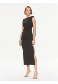 TwinSet - TWINSET Sukienka koktajlowa 241TE2057 Czarny Regular Fit. Kolor: czarny. Materiał: syntetyk. Styl: wizytowy #5