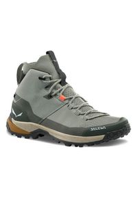 Buty trekkingowe męskie Salewa Puez Knit Mid Powertex. Wysokość cholewki: za kostkę. Kolor: szary. Materiał: materiał, syntetyk. Szerokość cholewki: normalna. Sport: turystyka piesza