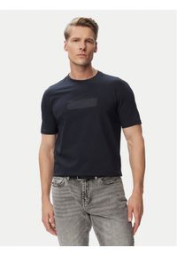 BOSS T-Shirt Logo Tape 50566606 Granatowy Regular Fit. Kolor: niebieski. Materiał: bawełna #1