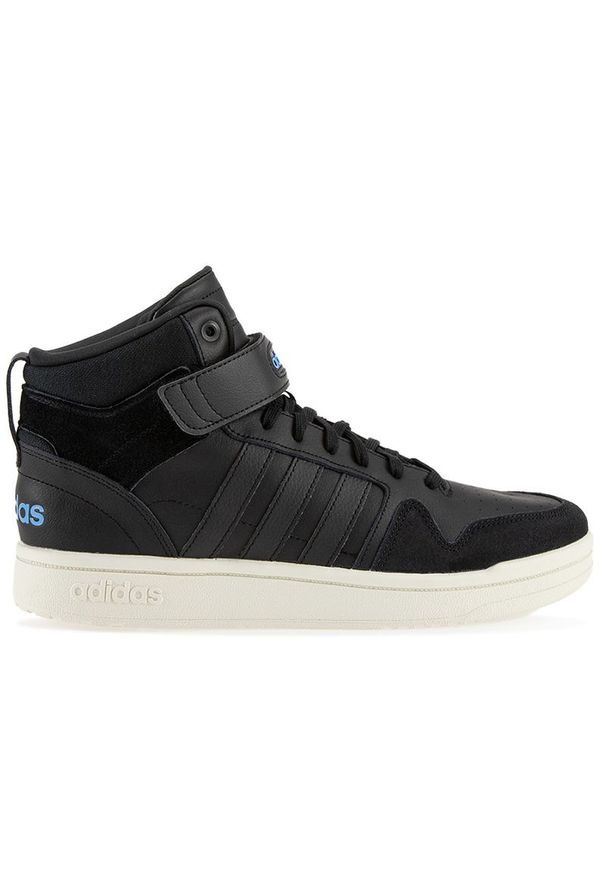 Adidas - Buty adidas Postmove Mid GY7163 - czarne. Okazja: na co dzień. Zapięcie: pasek. Kolor: czarny. Materiał: guma, skóra. Szerokość cholewki: normalna. Wzór: aplikacja. Sport: koszykówka