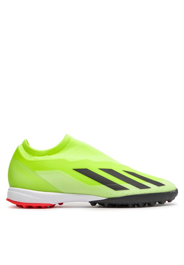 Adidas - adidas Buty do piłki nożnej X Crazyfast League Laceless Turf Boots IF0694 Żółty. Kolor: żółty. Materiał: materiał