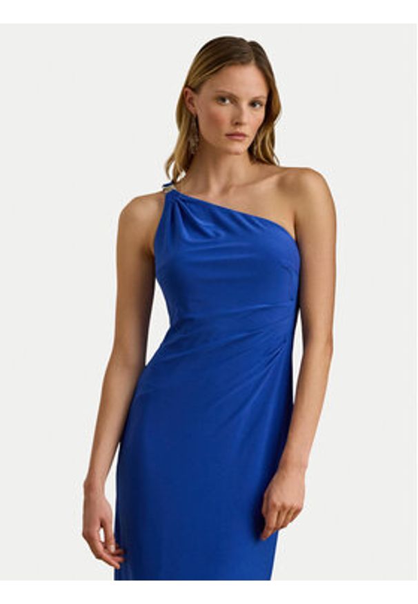 Lauren Ralph Lauren - LAUREN RALPH LAUREN Sukienka wieczorowa 253980922005 Niebieski Slim Fit. Kolor: niebieski. Materiał: syntetyk. Styl: wizytowy