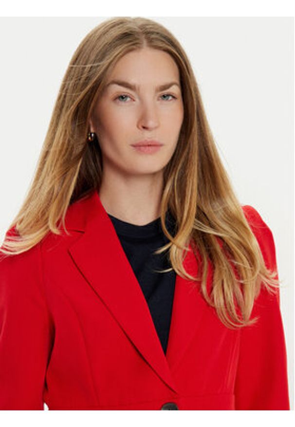 Vero Moda Marynarka Tahina 10318703 Czerwony Slim Fit. Kolor: czerwony. Materiał: syntetyk