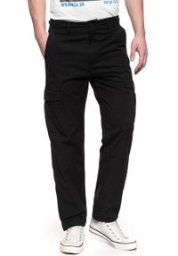 Lee - LEE SPODNIE MĘSKIE FATIGUE PANT BLACK L73ACJ01. Materiał: tkanina, materiał. Wzór: jednolity