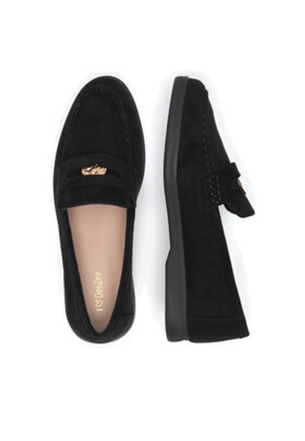 DeeZee Mokasyny 13-1120-4 Czarny. Kolor: czarny. Materiał: syntetyk, materiał