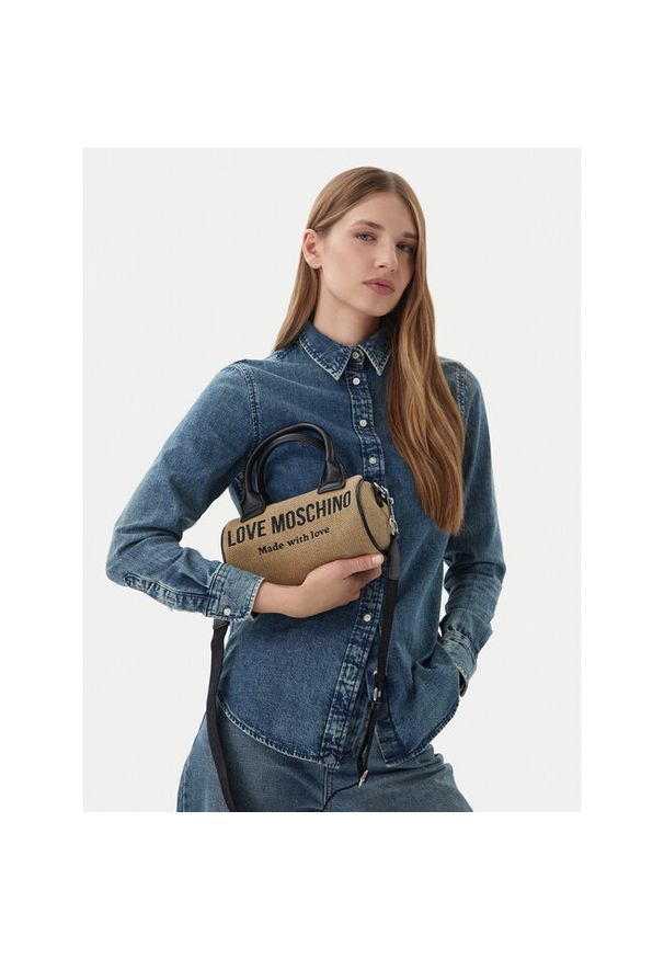 Love Moschino - Torebka LOVE MOSCHINO. Kolor: beżowy