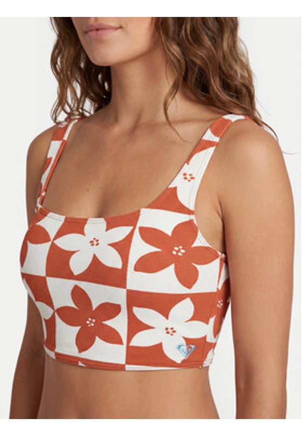 Roxy Góra od bikini Hazy Days ERJX305624 Pomarańczowy. Kolor: pomarańczowy. Materiał: syntetyk