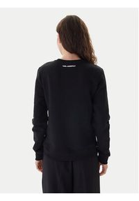 Karl Lagerfeld - KARL LAGERFELD Bluza B1W20031 Czarny Regular Fit. Typ kołnierza: dekolt w karo. Kolor: czarny. Materiał: bawełna #4