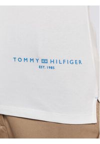 TOMMY HILFIGER - Tommy Hilfiger Polo Logo WW0WW37628 Biały Slim Fit. Typ kołnierza: polo. Kolor: biały. Materiał: bawełna #3