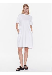 Max Mara Leisure Sukienka codzienna Gaspare 23362109 Biały Regular Fit. Okazja: na co dzień. Kolor: biały. Materiał: bawełna. Typ sukienki: proste. Styl: casual #4