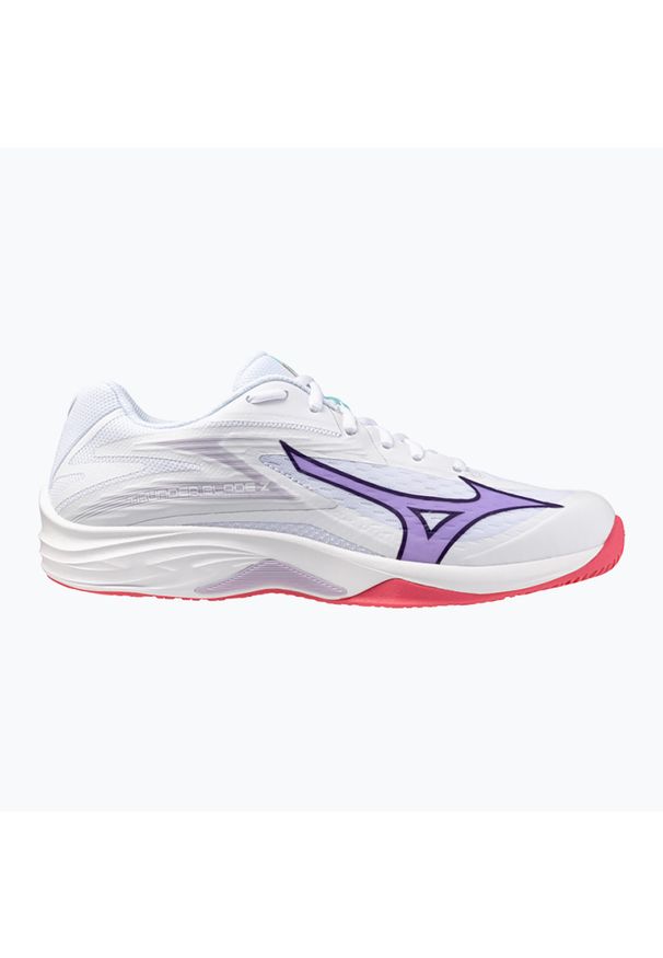 Buty do siatkówki dziecięce Mizuno Lightning Star Z7. Kolor: różowy, fioletowy, wielokolorowy, biały. Sport: siatkówka