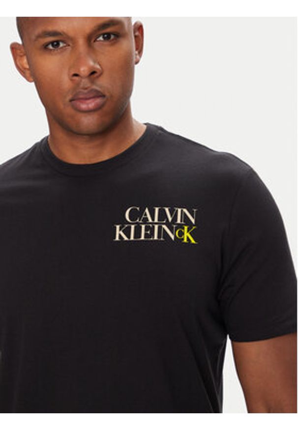 Calvin Klein Jeans T-Shirt LV04RC844G Czarny Regular Fit. Kolor: czarny. Materiał: bawełna
