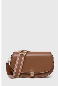 MICHAEL Michael Kors torebka skórzana kolor brązowy. Kolor: brązowy. Materiał: skórzane #1