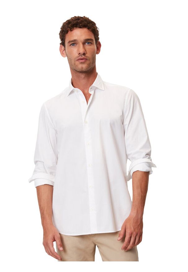 Marc O'Polo Koszula 327 1051 42256 Biały Regular Fit. Typ kołnierza: polo. Kolor: biały. Materiał: bawełna