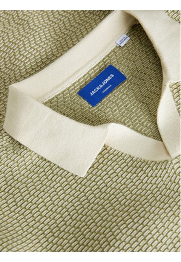 Jack & Jones Polo Jormykonos 12255950 Zielony Regular Fit. Typ kołnierza: polo. Kolor: zielony. Materiał: bawełna